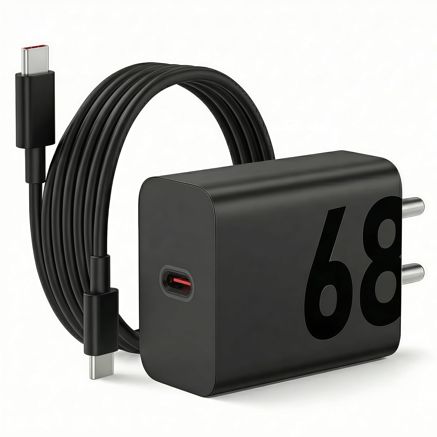 AILKIN 68W TurboPower Fast Charger Adapter | USB-C Type-C PD Charger Compatible with Moto Edge 40, Edge 30, G84, G73 & Other USB-C Devices