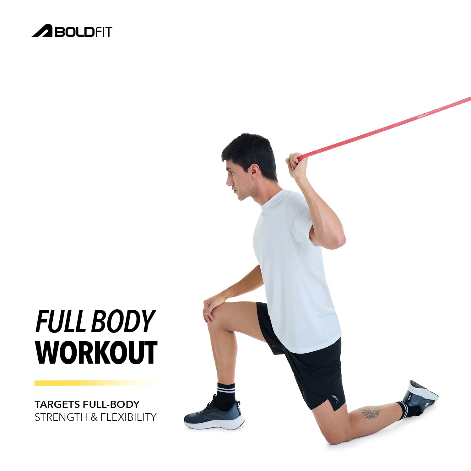 Boldfit Heavy Resistance Band for Workout & Exercise Pull Up, Stretching & Toning Bands for Men & Women Resistance Band Set for Home & Gym Workouts (Red, 7–15 Kg) - Image 3