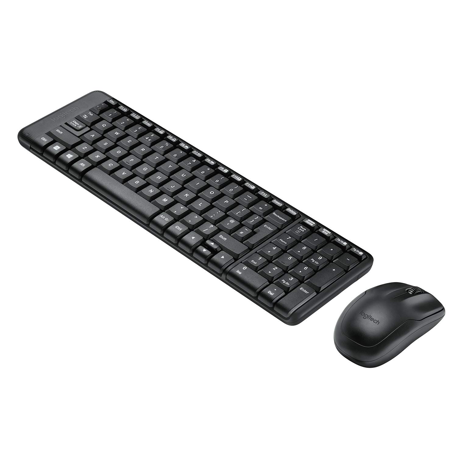 ogitech MK215 Wireless Keyboard and Mouse Combo for Windows, 2.4 GHz Wireless, Compact Design, 2-Year Battery Life(Keyboard),5 Month Battery Life(Mouse) PC/Laptop- Black