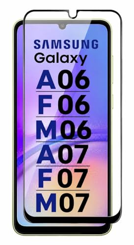 EitanshaKart Military-Grade Tempered Glass Screen Protector for Samsung Galaxy A06 / F06 / M06 / A07 / F07 / M07 Edge to Edge Coverage with Easy Self-Installation Kit