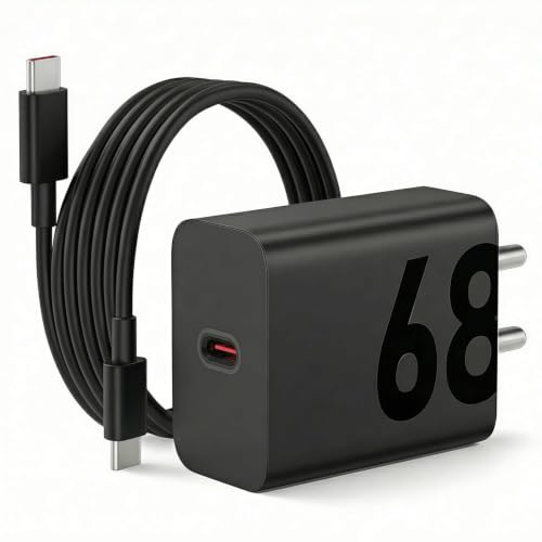 AILKIN 68W TurboPower Fast Charger Adapter | USB-C Type-C PD Charger Compatible with Moto Edge 40, Edge 30, G84, G73 & Other USB-C Devices